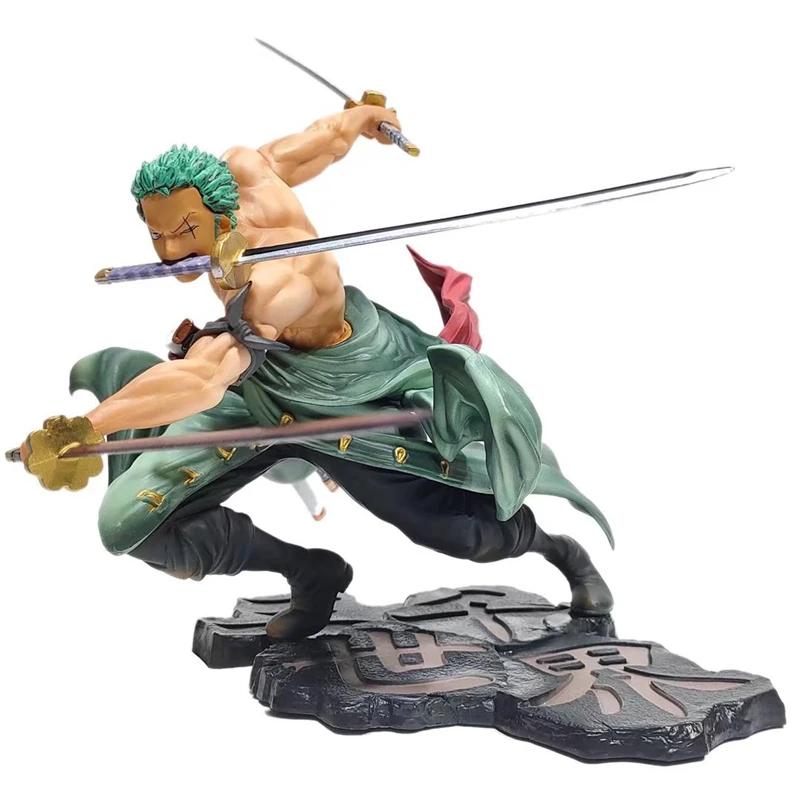 Une pièce 10CM Figure jouets Anime GK Roronoa Zoro trois lames sa-maximum PVC Action Collection Figu