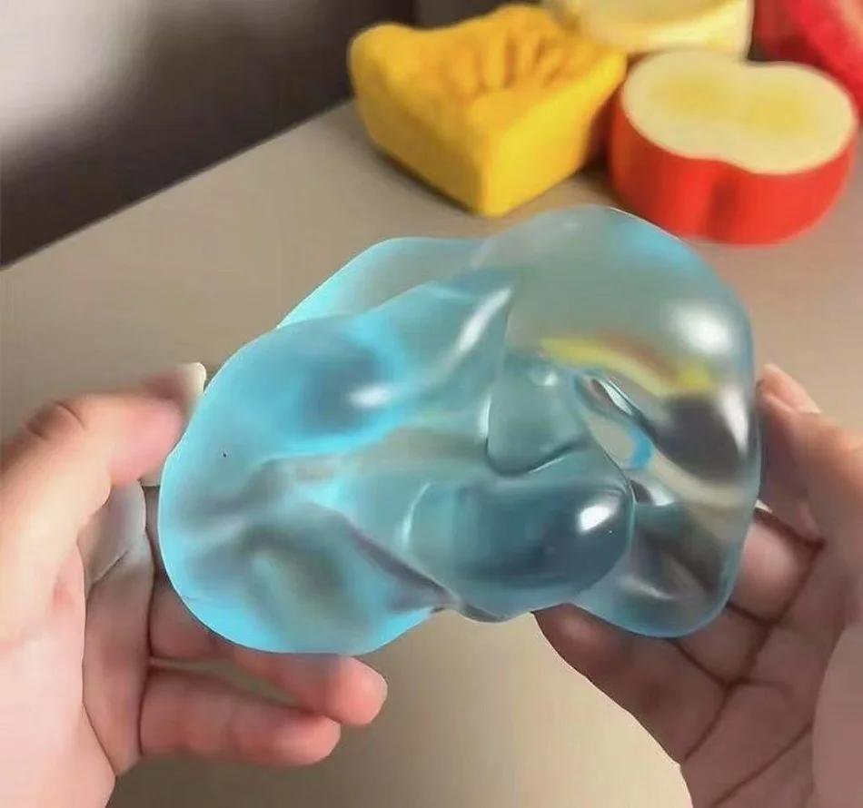 Boule anti-Stress Squishy Green Apple, jouet sensoriel doux pour tdah, autisme, jouet à presser à re