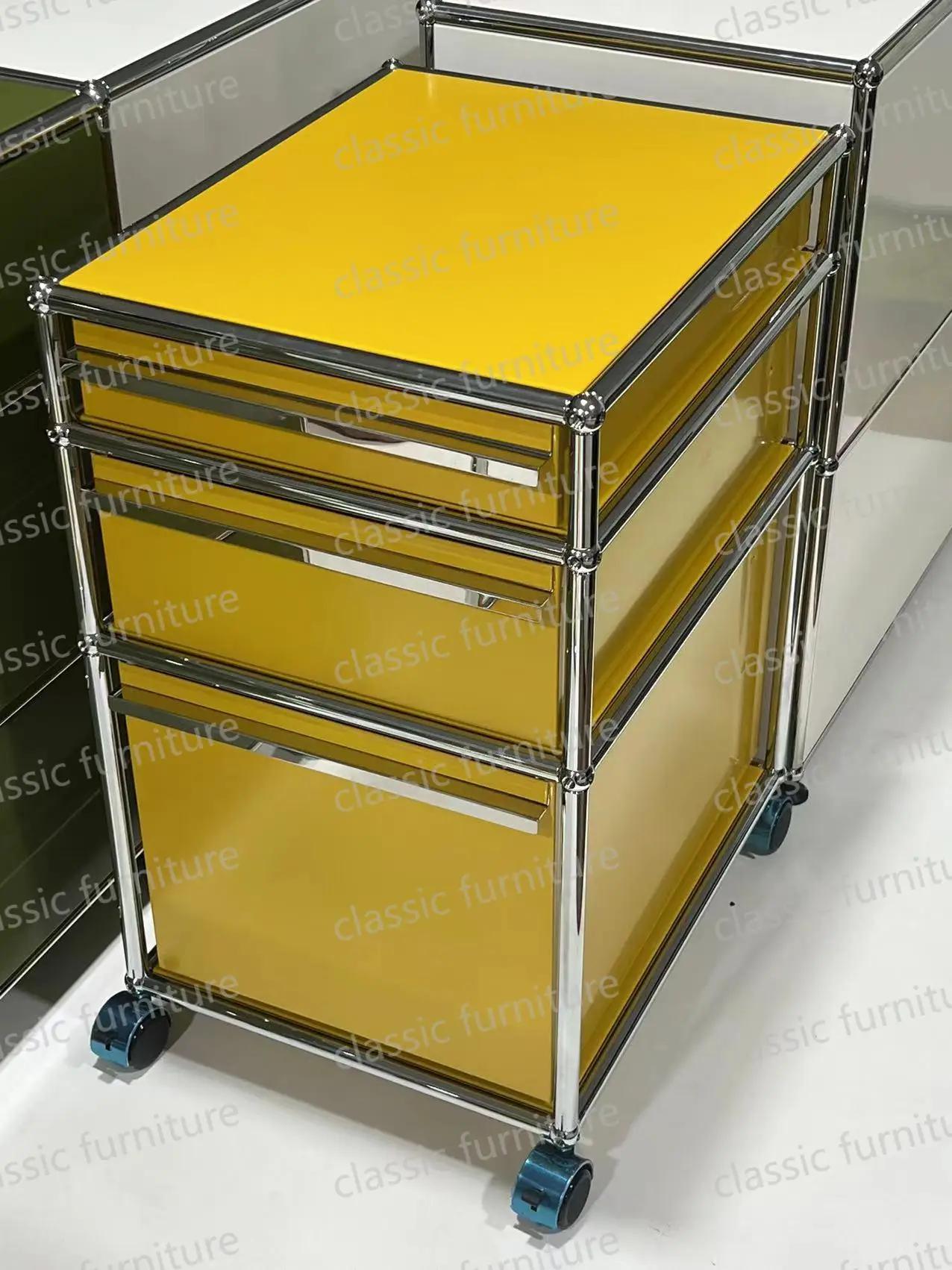 Meubles modulaires personnalisés en métal et acier inoxydable, armoire de rangement, buffet, étagère