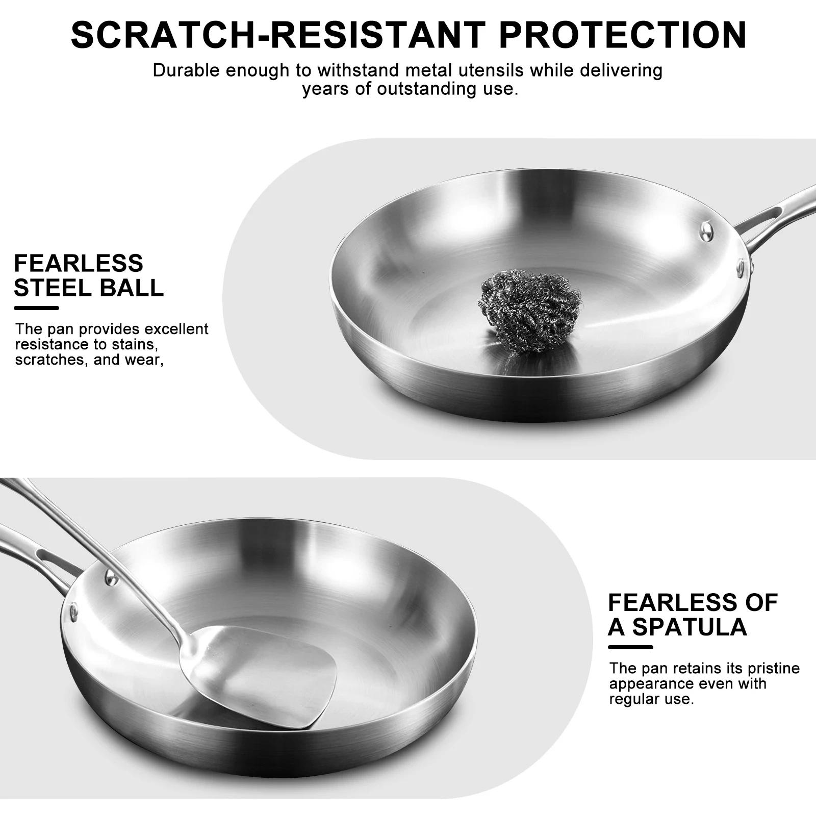 Poêle à frire antiadhésive en acier inoxydable 304, marmite à Steak frit, ustensiles de cuisine non 