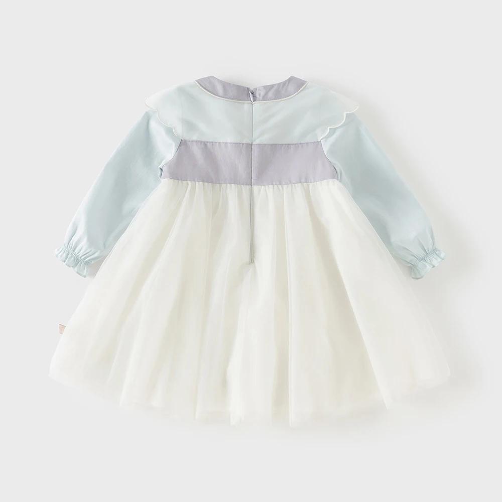 Dave Bella robe en maille pour filles printemps automne bébé charme robes d'extérieur Style chinois 