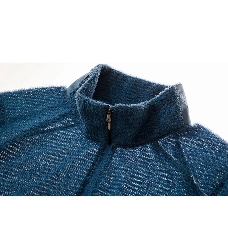 Pullover en polaire à demi-zip pour homme, col montant, veste thermique intermédiaire, antistatique,