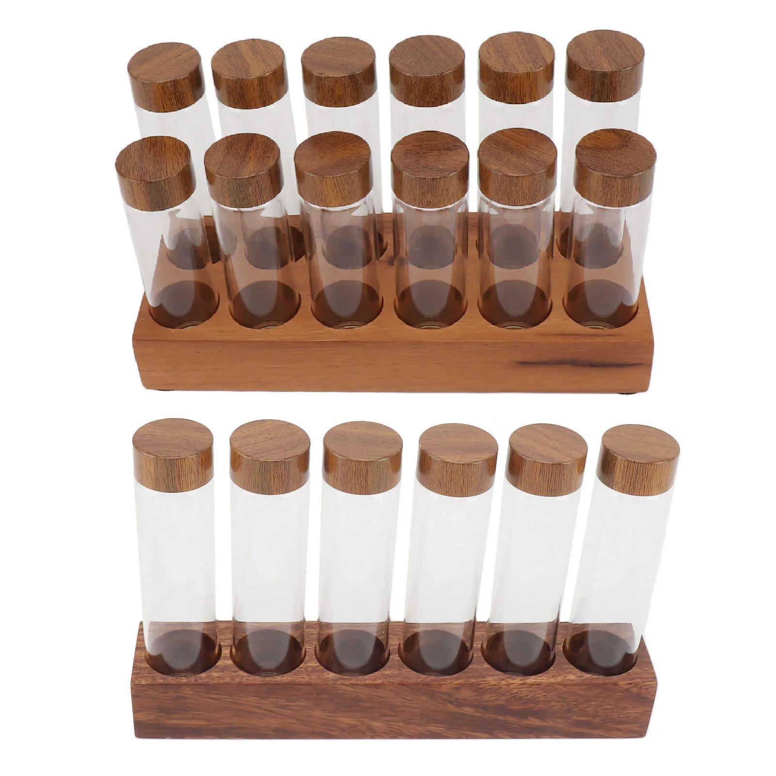 Tubes de stockage de grains de café en verre transparent avec couvercle, bocal de stockage de grains