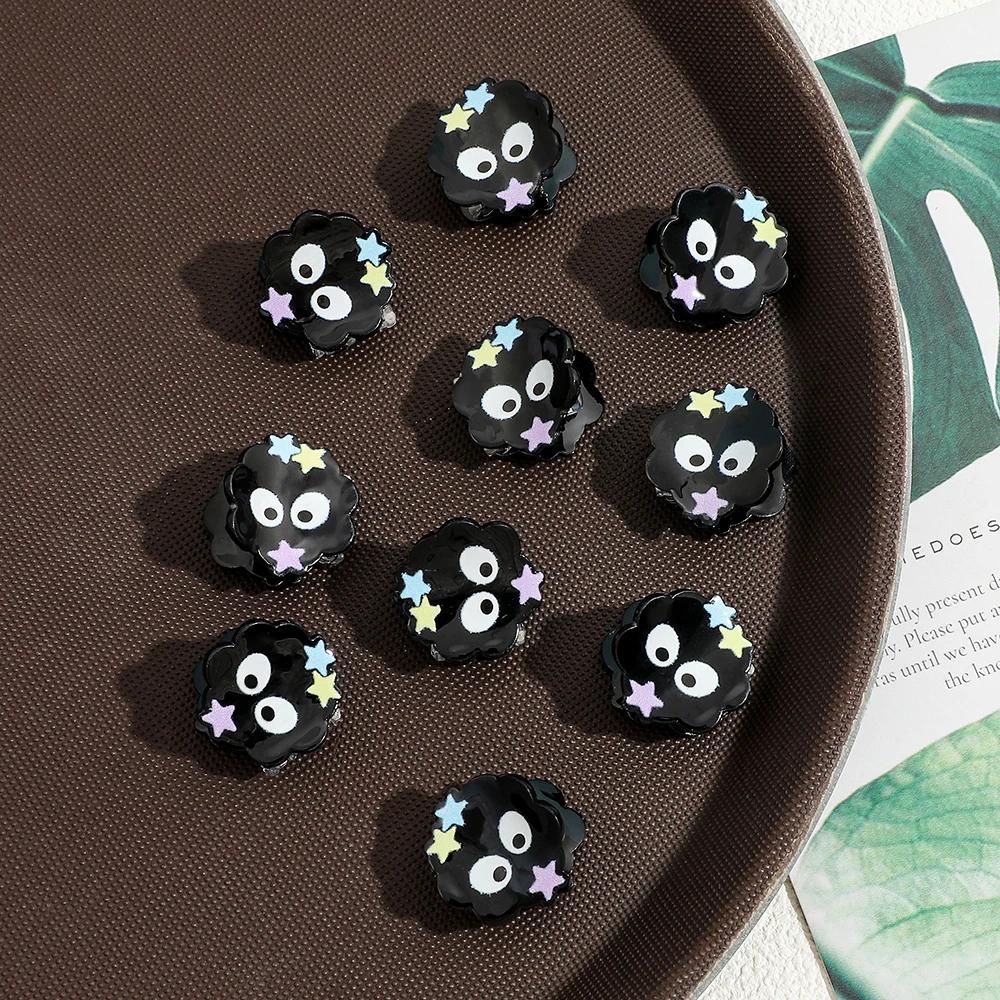 10 pièces jolie petite griffe de cheveux boule de charbon, accessoire de cheveux multifonctionnel gr