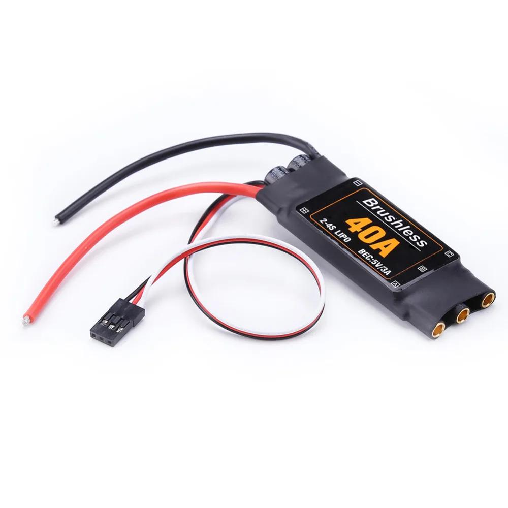 Contrôleur de vitesse ESC sans balais 40A 2-4S avec 5V 3A UBEC pour RC FPV quadrirotor RC avions hél