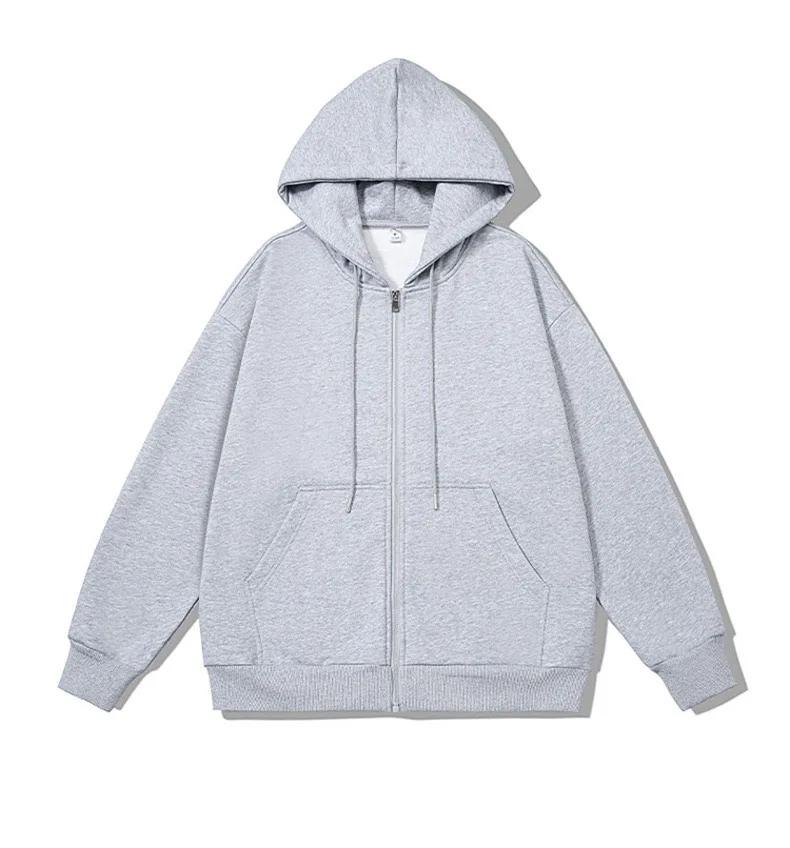 Sweat à capuche à manches longues avec fermeture éclair pour homme, vêtement de sport décontracté, c