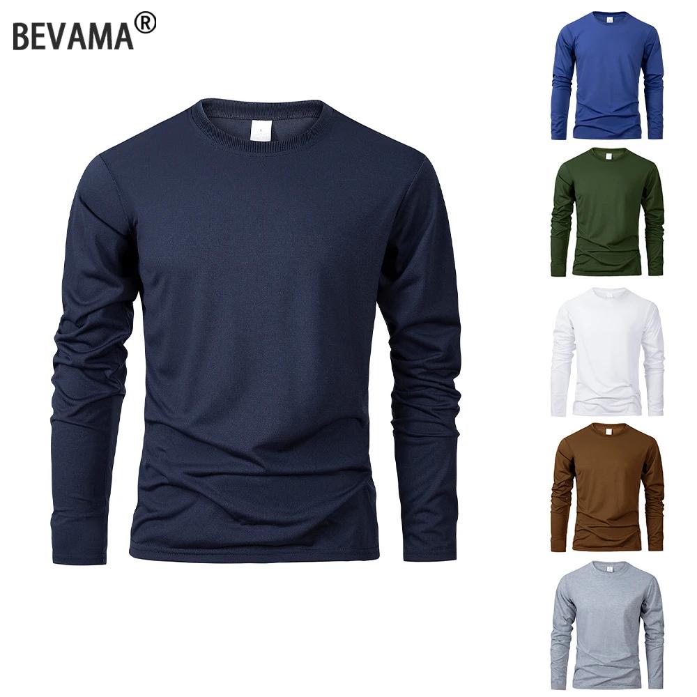 T-shirts à manches longues pour hommes T-shirts décontractés à col rond évacuant l'humidité hauts po