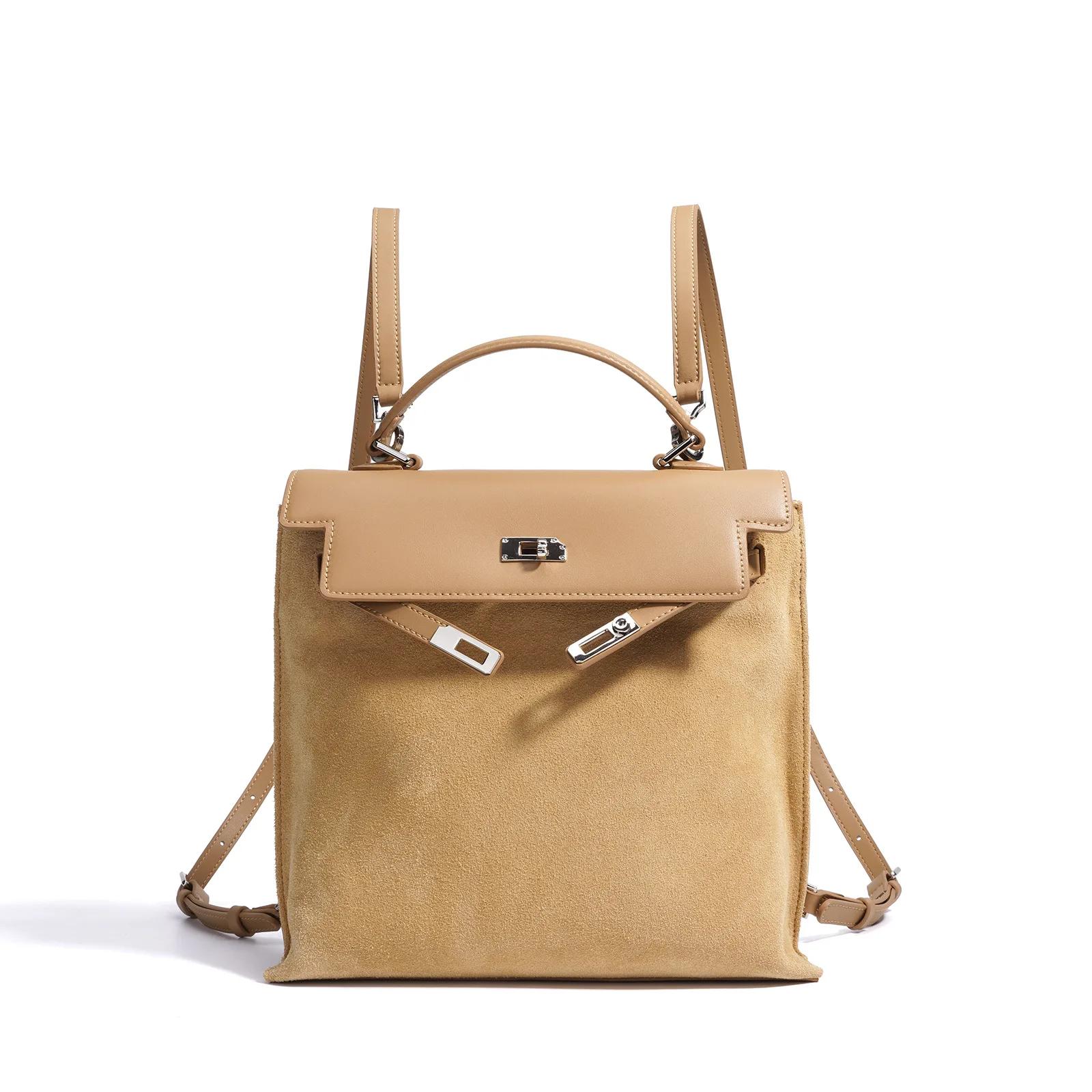 Sac à dos Vintage en daim et cuir pour femmes, fourre-tout multifonctionnel à bandoulière, fourre-to