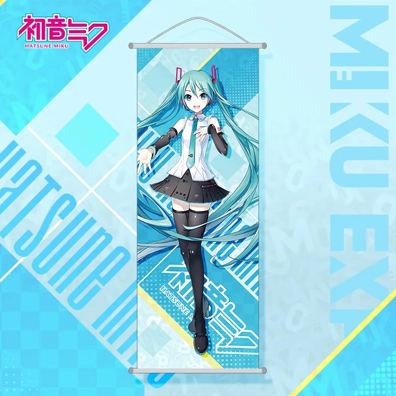 Hatsune Miku – décoration murale de chambre, dessin animé Hatsune Miku, peinture suspendue, Long déf