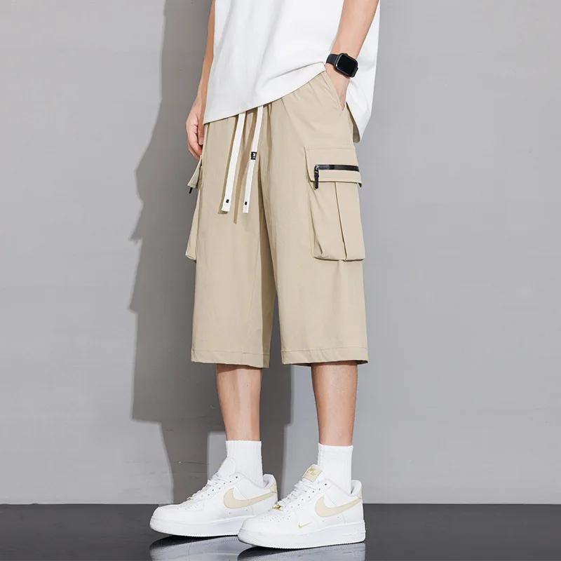Été mince Style lâche sport décontracté pantacourt été homme Shorts Cargo court-fitting hommes Short