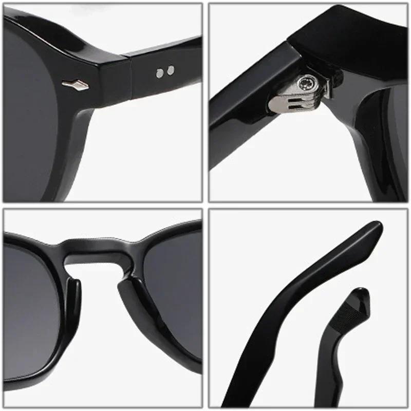 JNPCXI rétro Rivets hommes lunettes de soleil carrées mode bleu vert tendance nuances UV400 femmes c