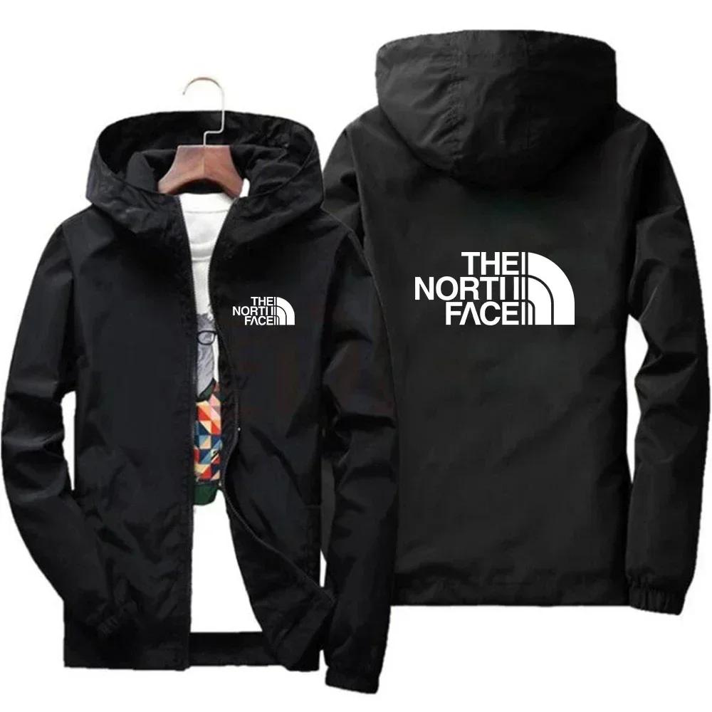 Veste à capuche coupe-vent avec fermeture éclair pour hommes, vêtements de sport de plein air décont