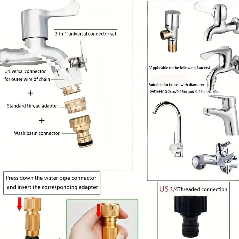Nouveau tuyau magique extensible haute pression tuyau de lavage de voiture avec pistolet de pulvéris