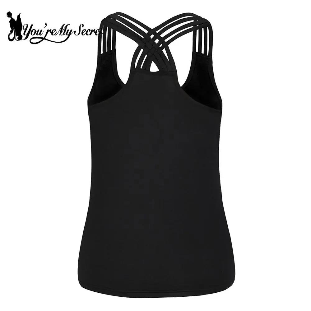 [Tu es mon secret] mode Halloween débardeur été Sexy fronde croix gilet t-shirt style décontracté fe