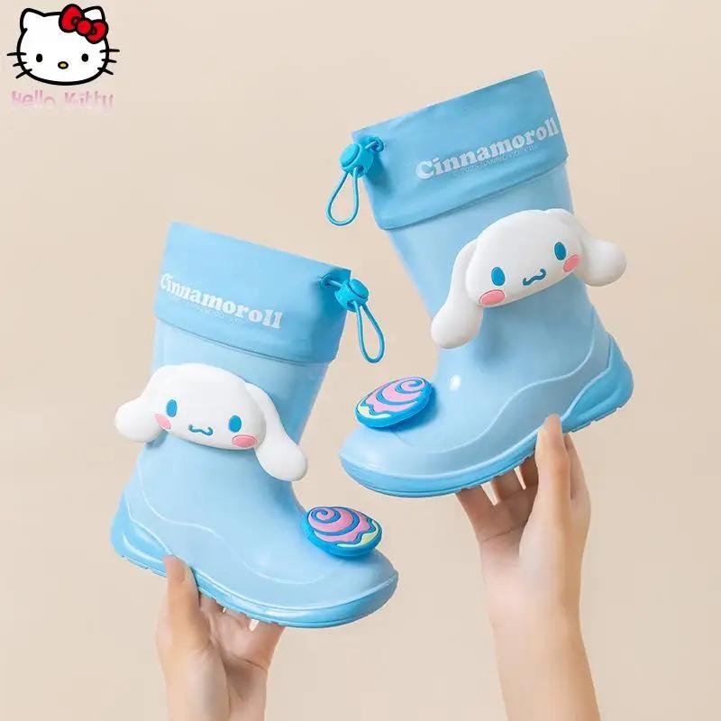 Bottes de pluie Hello Kitty pour enfants, nouvelle collection, semelle intermédiaire, dessin animé, 