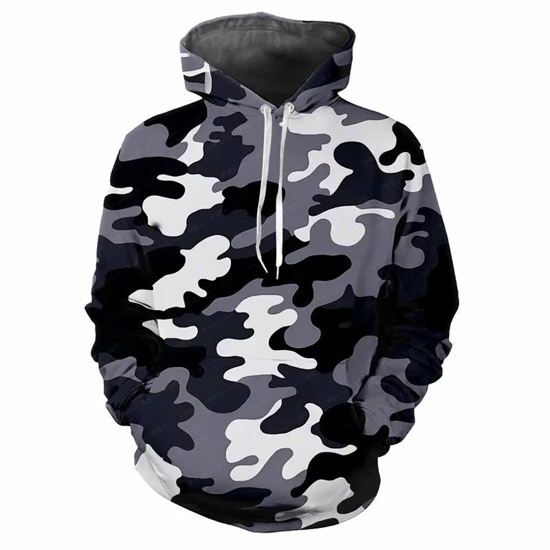 Jungle CamSolomon-Sweat à capuche imprimé en 3D pour homme, sweat-shirt de rue, haut de sport en ple
