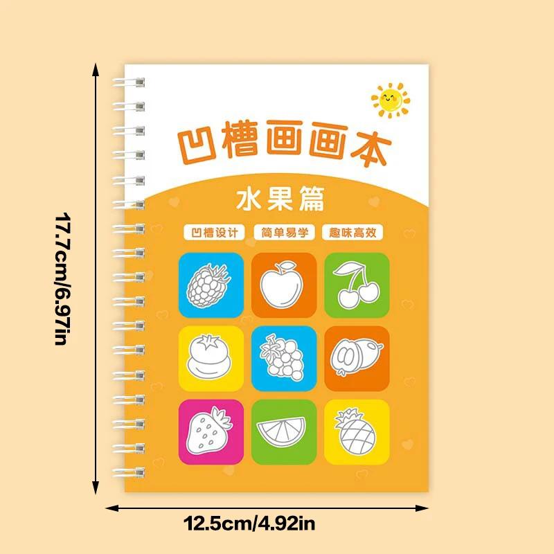 Livre de dessin à rainure pour enfants de 3 à 14 ans, livre de dessin à rainure pour enfants de la m