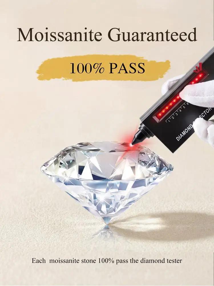 LOUTF 1CT Collier pendentif blanc en diamant Moissanite étincelant de luxe pour femmes, en argent st