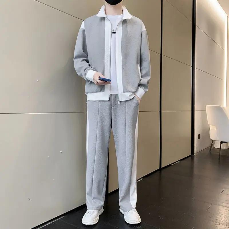 Costume de sport décontracté pour hommes, nouvelle collection printemps, tendance, veste personnalis