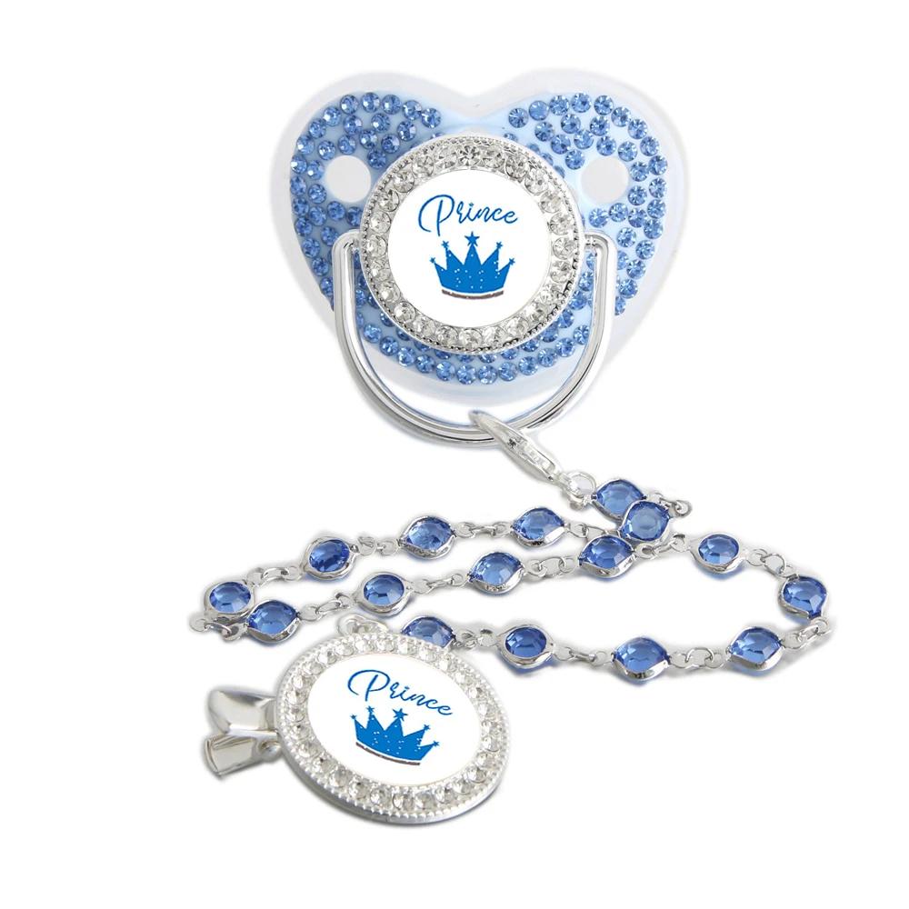 Sucette princesse scintillante avec gemme, sucette de sevrage de luxe, tétine pour bébé avec Clip en