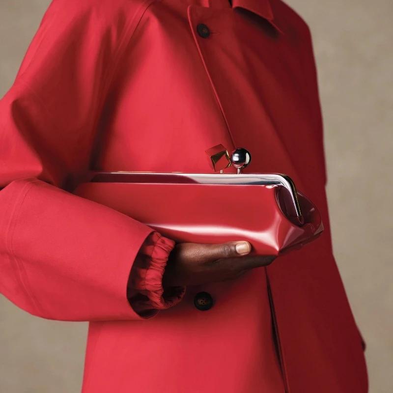 Pochette longue avec bandoulière amovible, sac Baguette à la mode pour femmes, sac à main à Clip de 