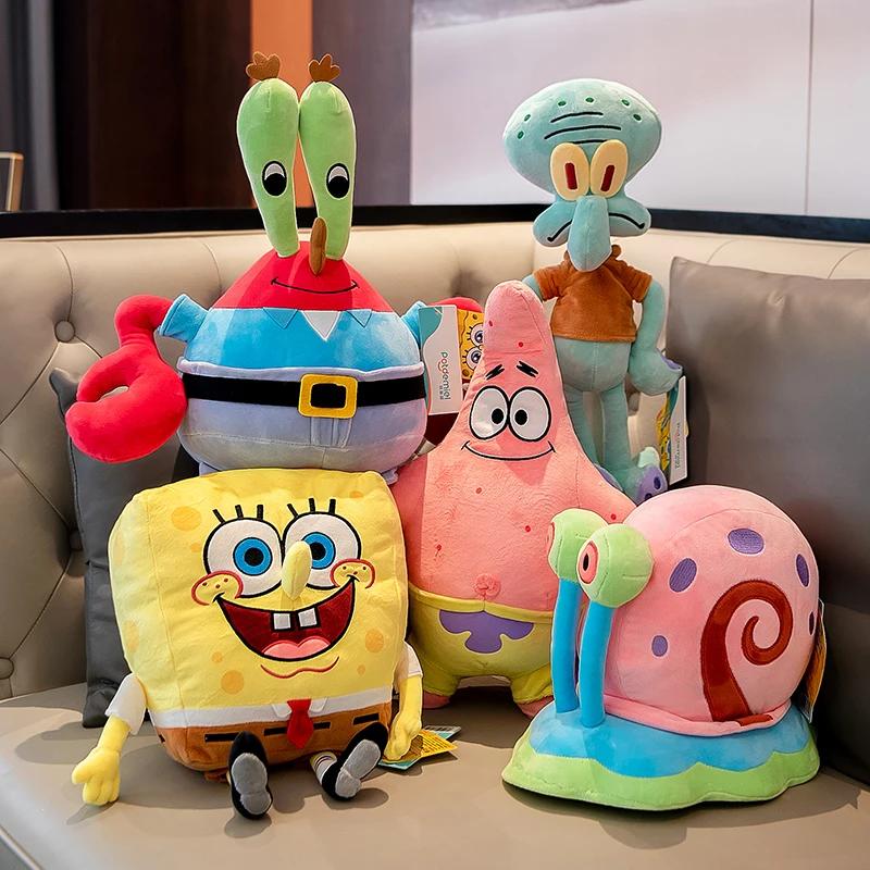 Anime peluche poupée Bob l'éponge Peluches poupée Squarepants Patrick étoile calmaraire Eugene Krabs
