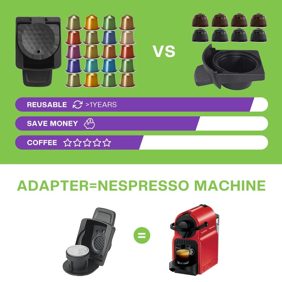 Adaptateur de Capsule pour Capsules Nespresso originales, conversion pour Dolce Gusto Crema, pour Ma