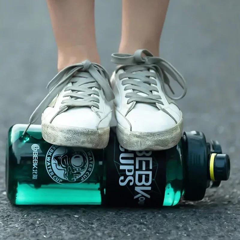 Robuste 2L 3L plus grand bouteille d'eau de gymnastique pour bouteille d'eau de Sport avec paille éc