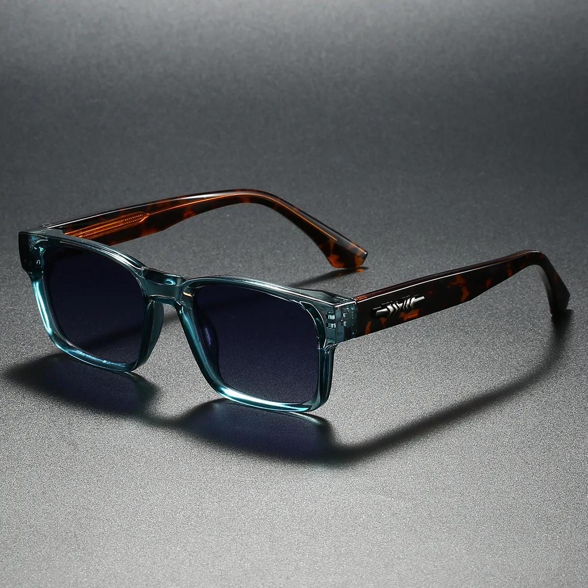 Lunettes de soleil polarisées carrées de qualité pour hommes, noyau métallique UV400 unisexe, pour v