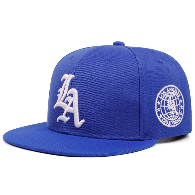 Chapeau de Baseball Simple en coton brodé avec lettres de la terre de Los Ange pour femmes et hommes