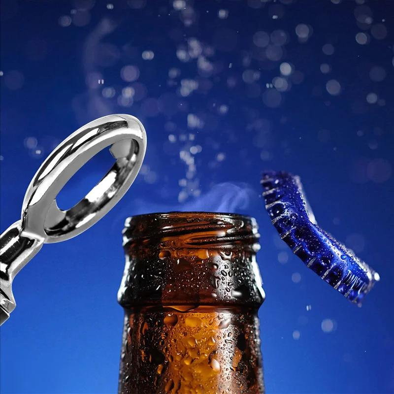 Ouvre-bouteille de bière plat en acier inoxydable, kit de bricolage vierge, matériel d'inserts, 10 p
