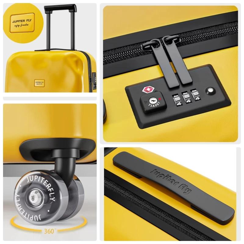 Valise à roulettes, Design créatif irrégulier et endommagé, tendance rétro, avec roue rotative de pa