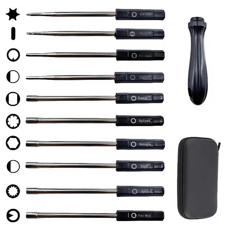 Kit d'outils de réglage du carburateur 10 pièces pour moteurs à 2 temps – Compatible avec les tronço