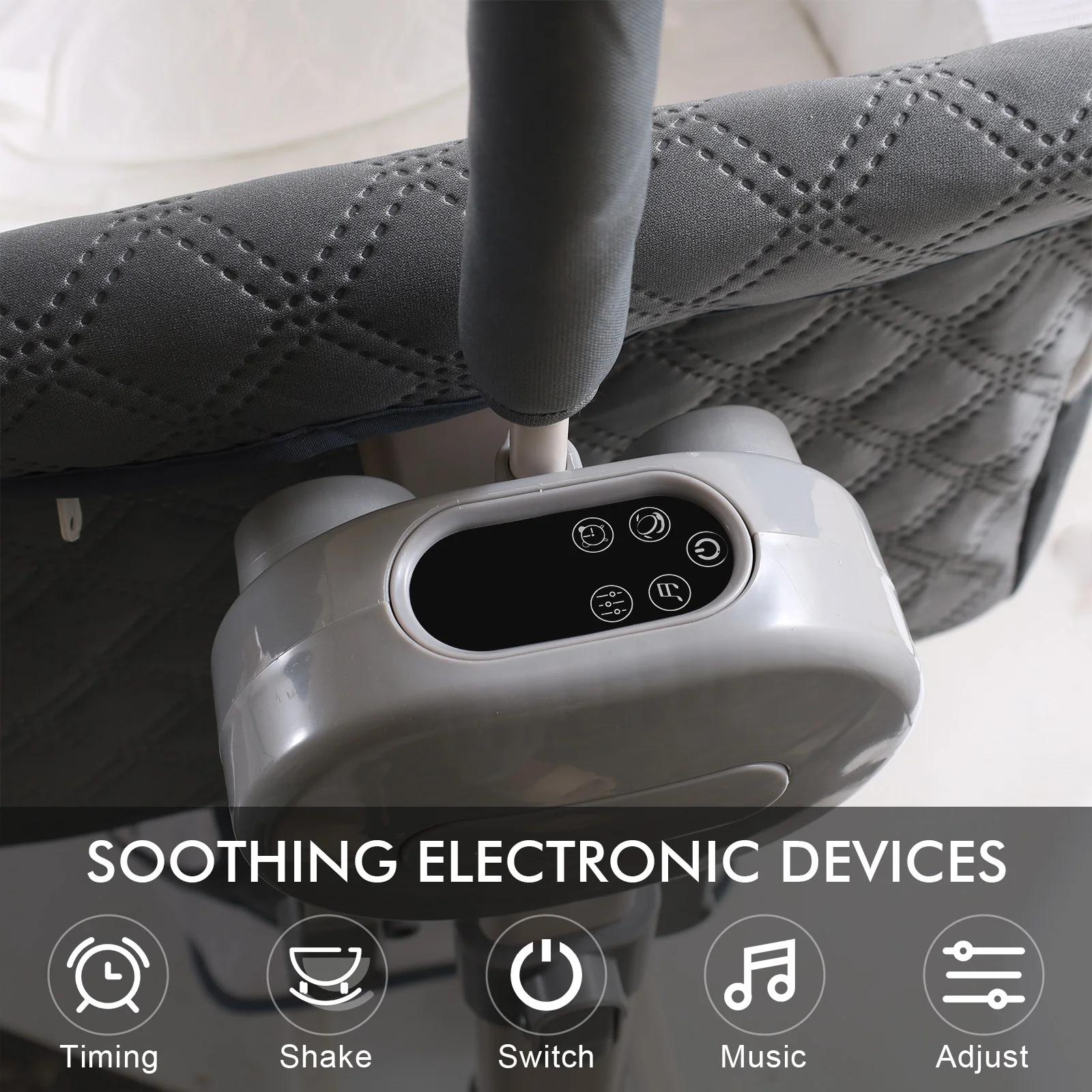 Berceau électrique intelligent pour bébé, berceau à bascule automatique, Bluetooth, musique, minuter