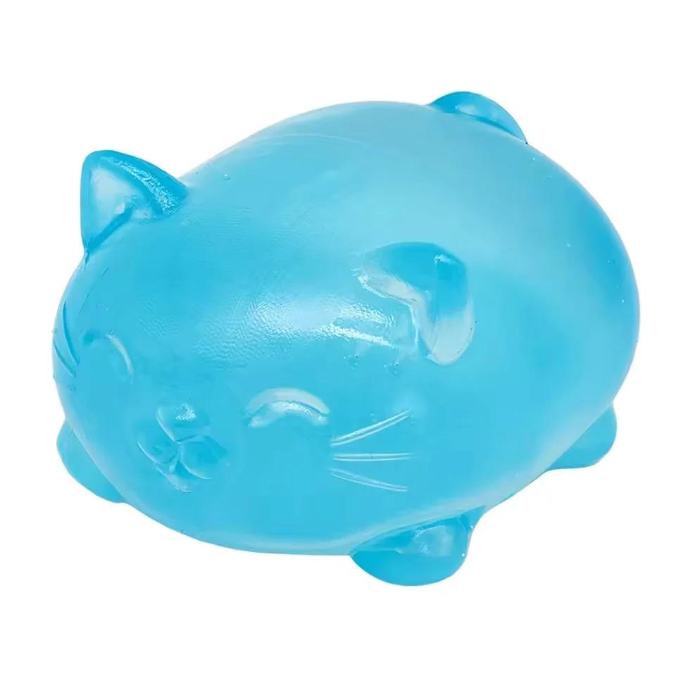 1Pc Mini Jouet anti-stress mignon en forme de chat en maltose, non collant, inodore, non toxique, jo