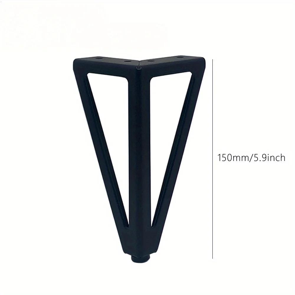 Pieds de Remplacement en Métal Épais pour Meubles, 4 Pièces, 15cm, pour Canapé, Meuble TV, HOCabinet