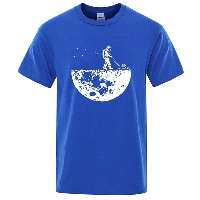 Hommes T-shirt de haute qualité 100 % coton drôle nettoyeur lunaire impression décontracté Cool ampl