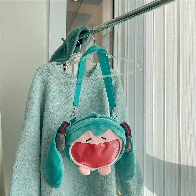 Sac à dos transparent en peluche Hatsune Miku version Q, figurine kawaii, modèle de poupée, jouet en