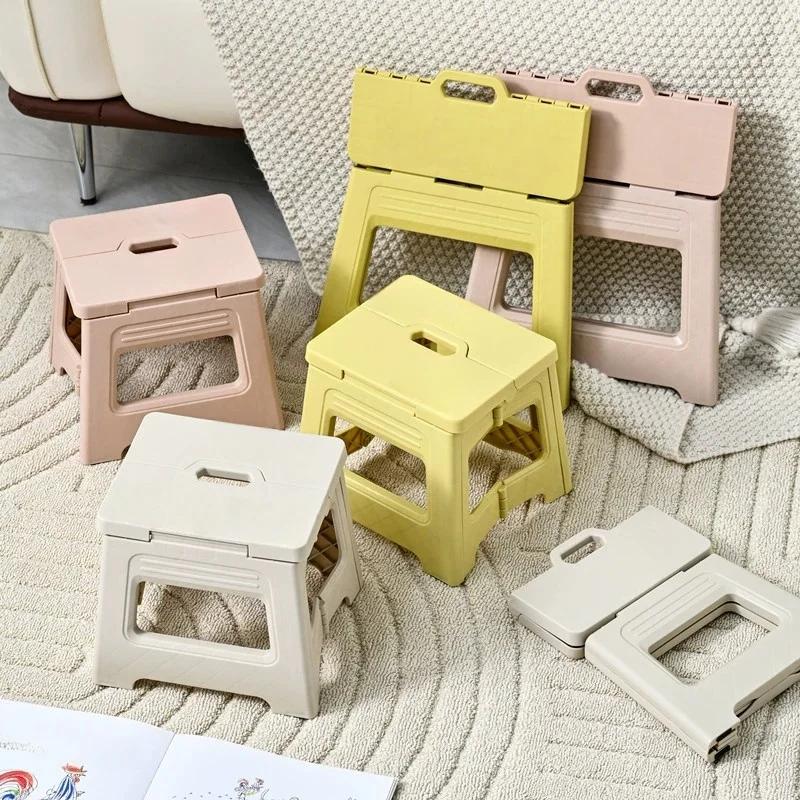 Tabouret pliant léger multi-usage, marchepied portable épaissi, bancs en plastique antidérapants pou