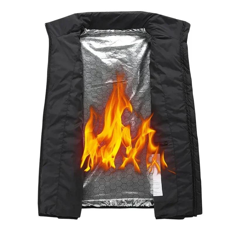 17 zones gilet auto-chauffant quatre interrupteurs contrôle hommes veste chauffante USB électrique c