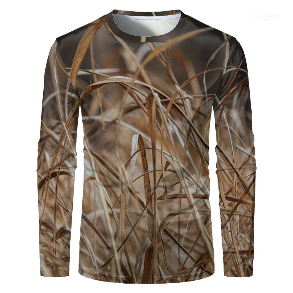 Hommes Camouflage forêt chasse T-shirt Utdoor séchage rapide respirant randonnée à manches longues T
