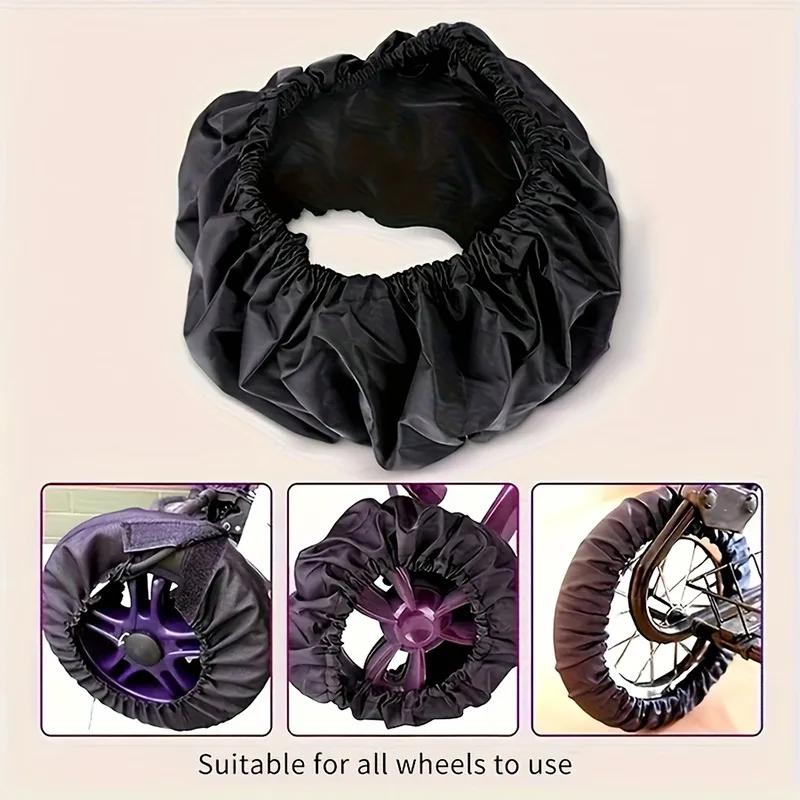 Housse de roue de poussette pour bébé, 4 pièces, Anti-poussière, protection de pneu pour fauteuil ro