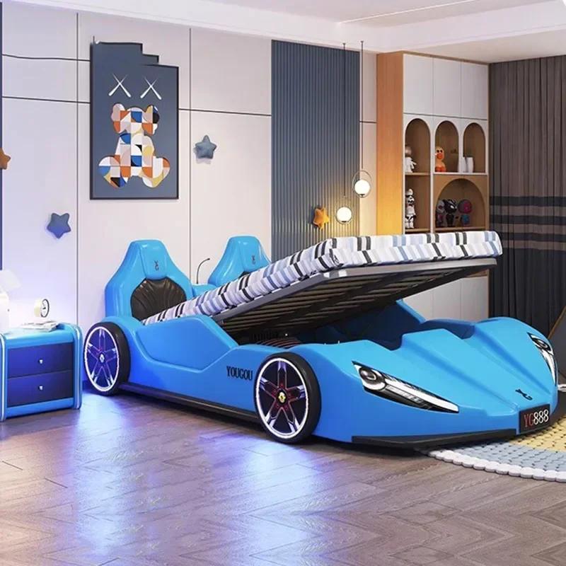 #   Offres spéciales haut de gamme chambre sommiers enfants cadres de luxe noir King Size garçons vo