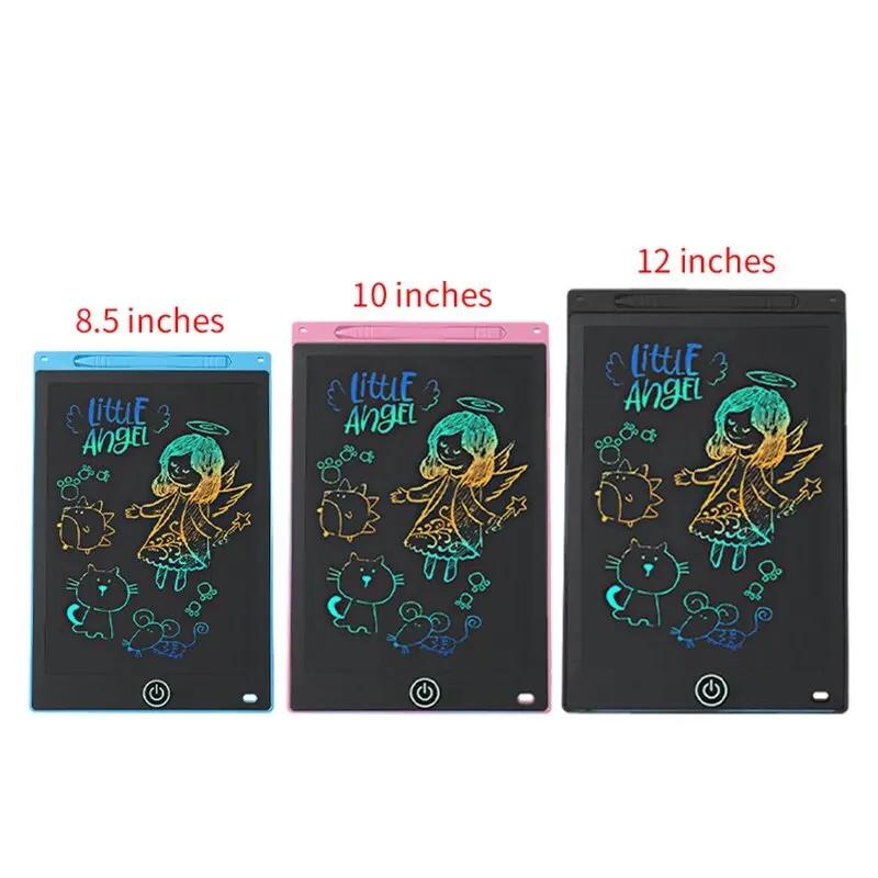 Tablette d'écriture LCD multi-tailles pour enfants, 6.5/8.5/10/12 pouces, planche à dessin réutilisa