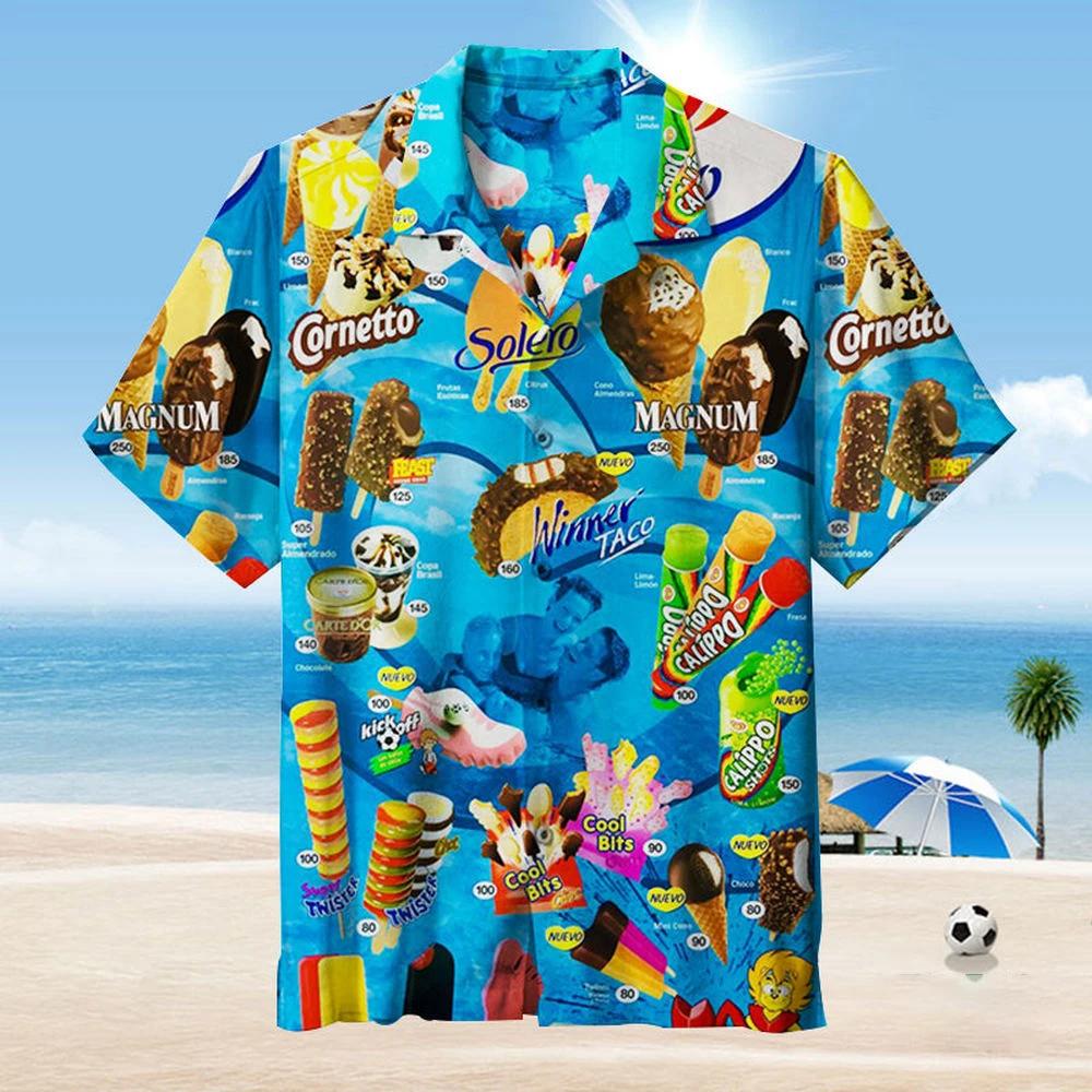Chemise hawaïenne pour hommes, T-Shirt d'été à manches courtes, imprimé de plage, hauts décontractés