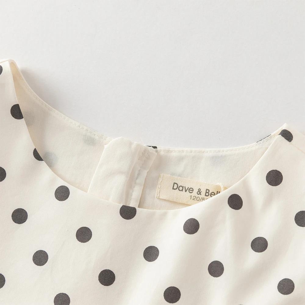 Robes d'été pour filles Dave Bella, robes de princesse pour enfants de 7 à 13 ans, imprimées à pois,