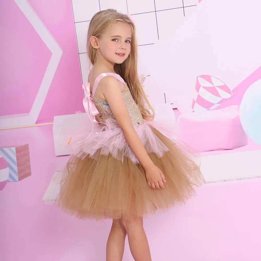 Déguisement pour filles, robe bonbon, sucette pour enfants, Costume de Cosplay fantaisie pour enfant