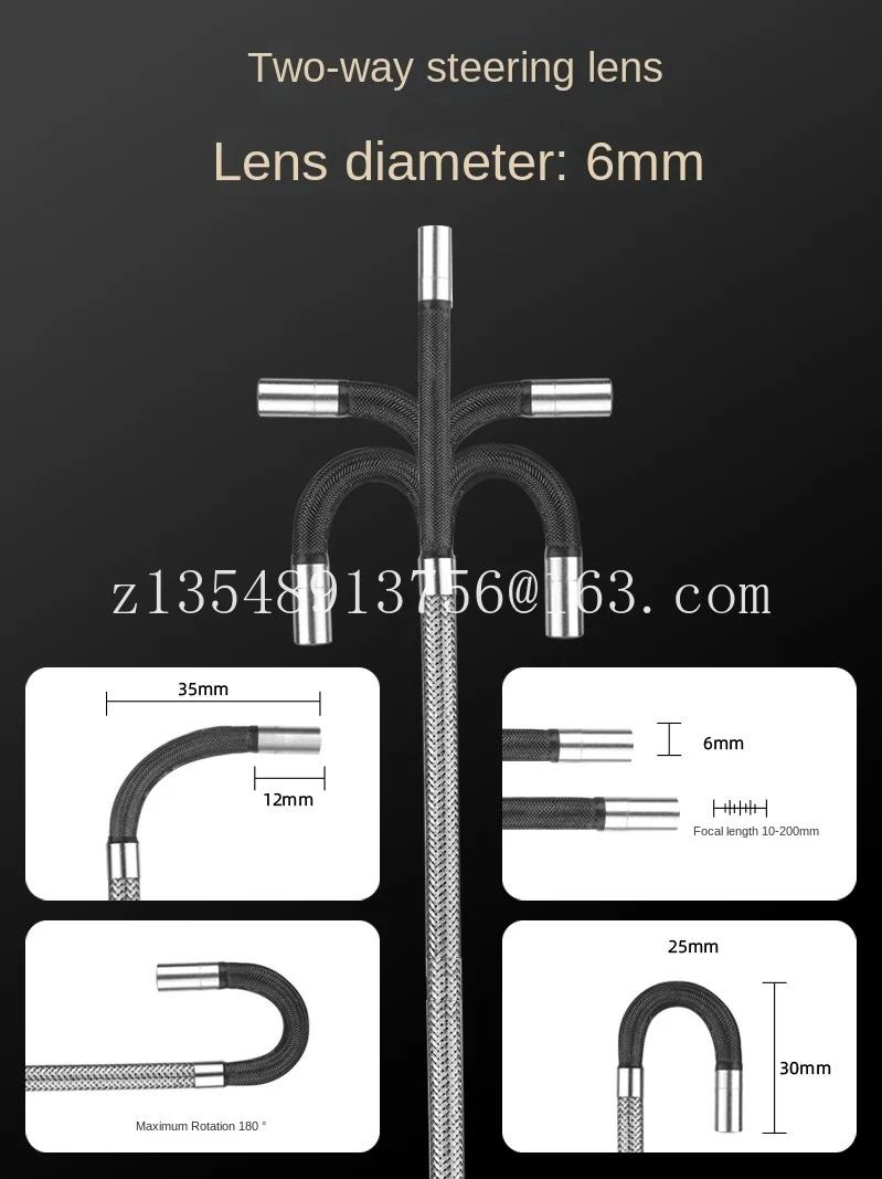 Endoscope Industriel à Charnière pour Touristes, Écran CS60 de 4.5 Pouces, 720P, 8LED, Multifonction