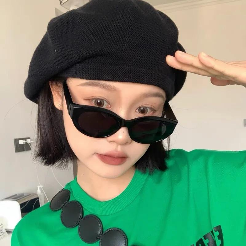 Nouveauté lunettes de soleil œil de chat femmes lunettes ovales marque Vintage elliptique carré lune