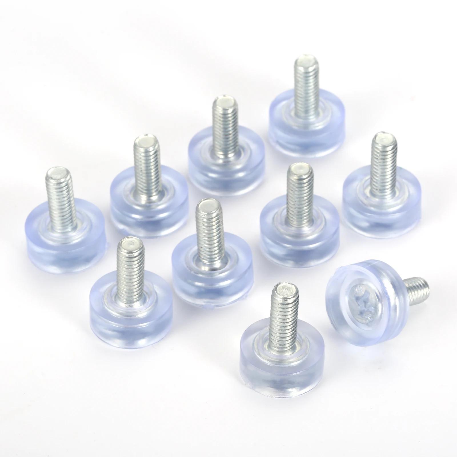 Pied de meuble réglable M6/M8 x 18mm, 10 pièces, vis de protection pour sol